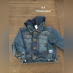 Timberland brand blue Jean jacket. Size 0-3